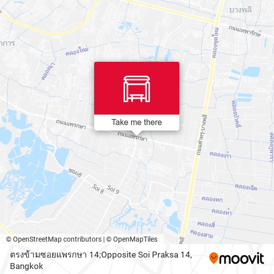 ตรงข้ามซอยแพรกษา 14;Opposite Soi Praksa 14 map