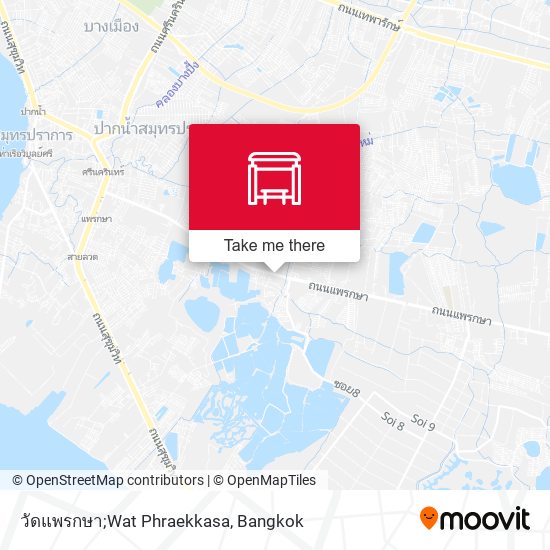 วัดแพรกษา;Wat Phraekkasa map
