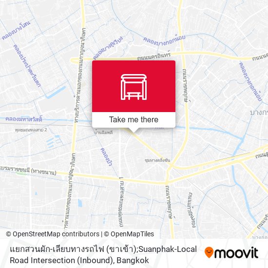 แยกสวนผัก-เลียบทางรถไฟ (ขาเข้า);Suanphak-Local Road Intersection (Inbound) map