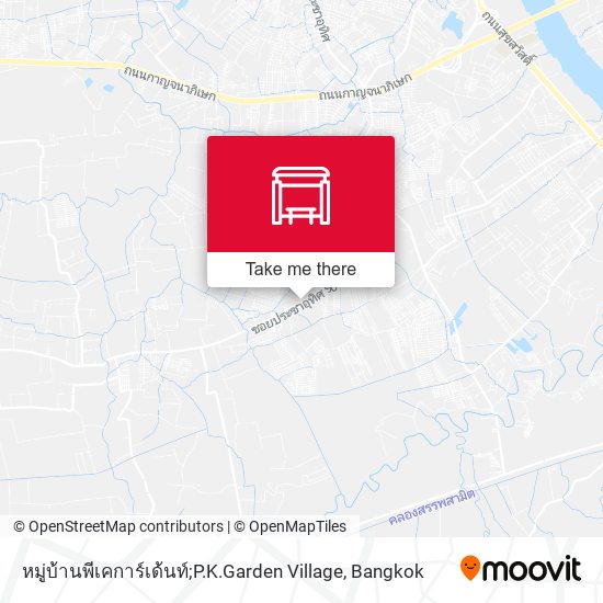 หมู่บ้านพีเคการ์เด้นท์;P.K.Garden Village map