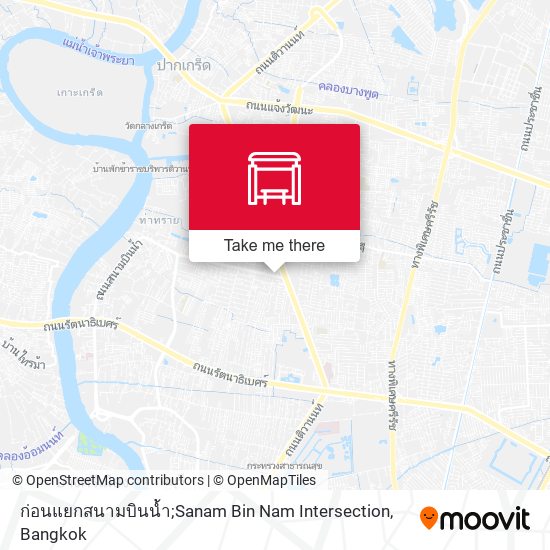 ก่อนแยกสนามบินน้ำ;Sanam Bin Nam Intersection map