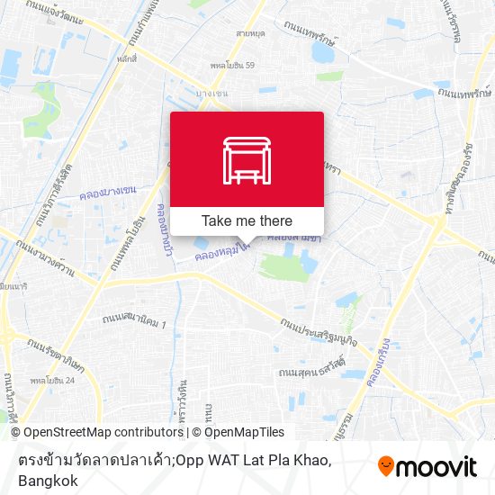 ตรงข้ามวัดลาดปลาเค้า;Opp WAT Lat Pla Khao map