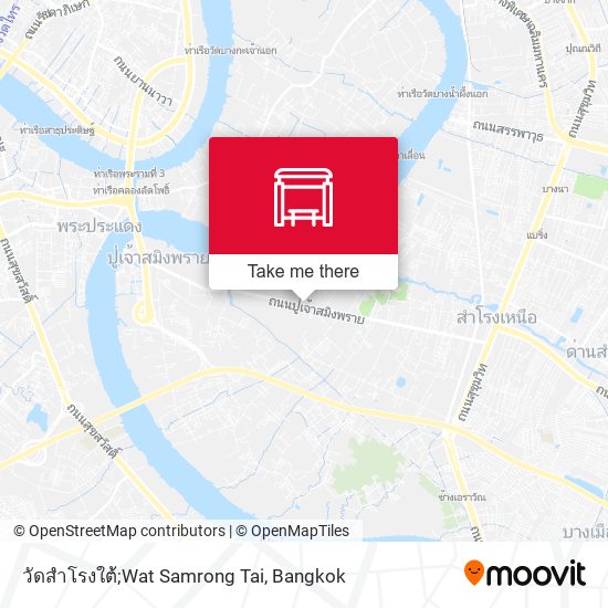 วัดสำโรงใต้;Wat Samrong Tai map