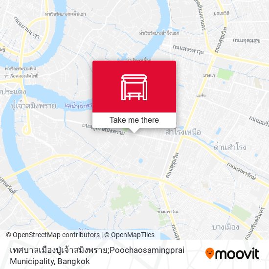 เทศบาลเมืองปู่เจ้าสมิงพราย;Poochaosamingprai Municipality map