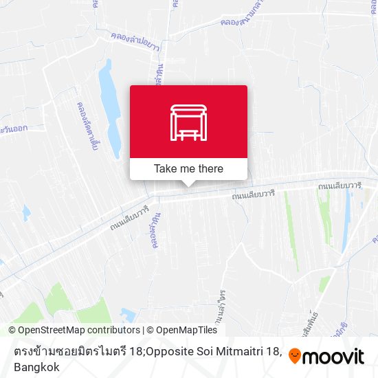 ตรงข้ามซอยมิตรไมตรี 18;Opposite Soi Mitmaitri 18 map