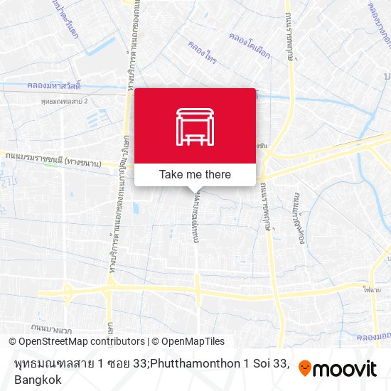พุทธมณฑลสาย 1 ซอย 33;Phutthamonthon 1 Soi 33 map