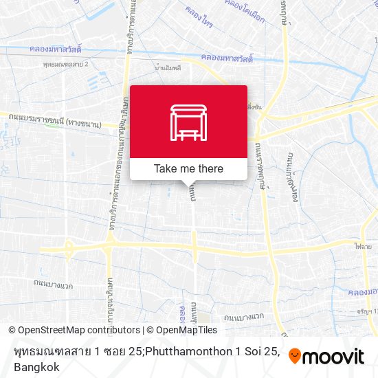 พุทธมณฑลสาย 1 ซอย 25;Phutthamonthon 1 Soi 25 map