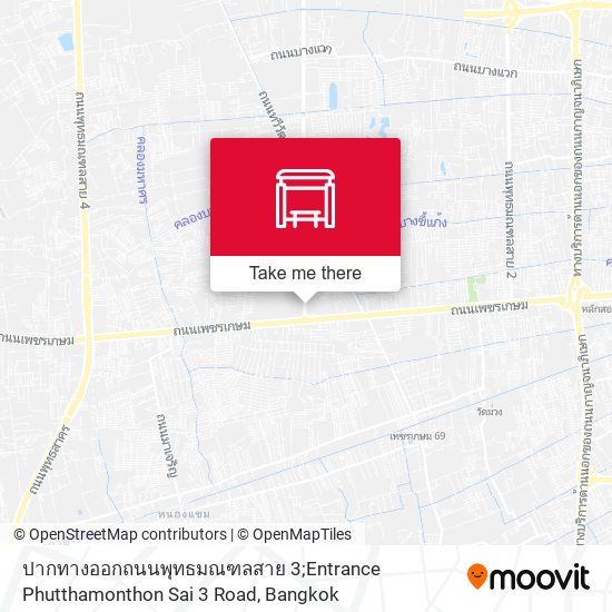 ปากทางออกถนนพุทธมณฑลสาย 3;Entrance Phutthamonthon Sai 3 Road map