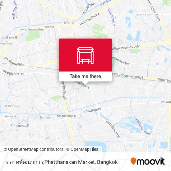 ตลาดพัฒนาการ;Phatthanakan Market map