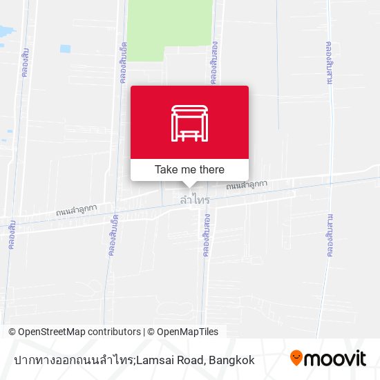ปากทางออกถนนลำไทร;Lamsai Road map