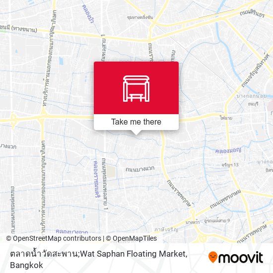 ตลาดน้ำวัดสะพาน;Wat Saphan Floating Market map