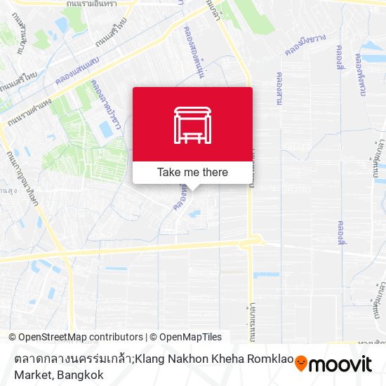 ตลาดกลางนครร่มเกล้า;Klang Nakhon Kheha Romklao Market map