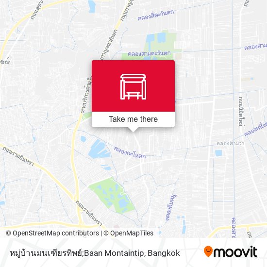 หมู่บ้านมนเฑียรทิพย์;Baan Montaintip map