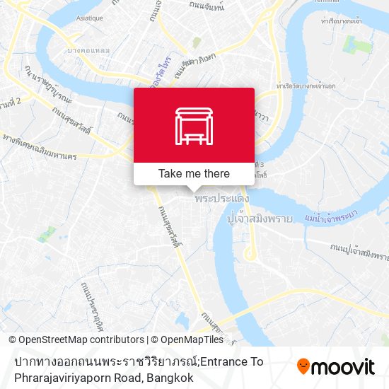 ปากทางออกถนนพระราชวิริยาภรณ์;Entrance To Phrarajaviriyaporn Road map