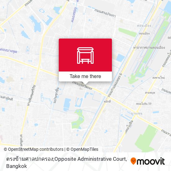 ตรงข้ามศาลปกครอง;Opposite Administrative Court map