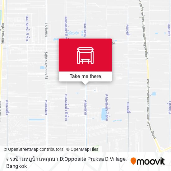 ตรงข้ามหมู่บ้านพฤกษา D;Opposite Pruksa D Village map