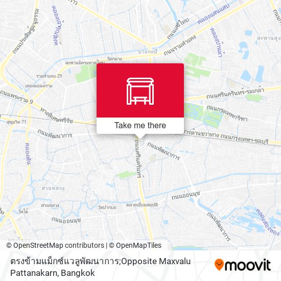 ตรงข้ามแม็กซ์แวลูพัฒนาการ;Opposite Maxvalu Pattanakarn map