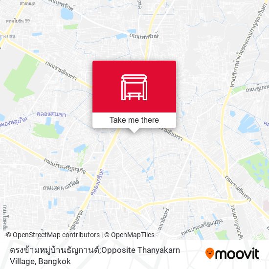 ตรงข้ามหมู่บ้านธัญกานต์;Opposite Thanyakarn Village map