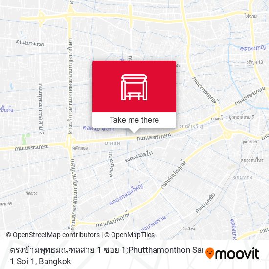 ตรงข้ามพุทธมณฑลสาย 1 ซอย 1;Phutthamonthon Sai 1 Soi 1 map