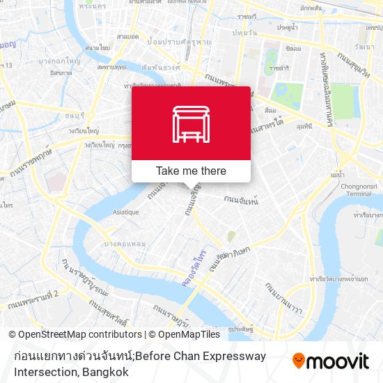 ก่อนแยกทางด่วนจันทน์;Before Chan Expressway Intersection map