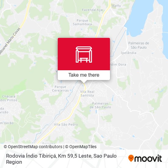 Rodovia Índio Tibiriçá, Km 59,5 Leste map