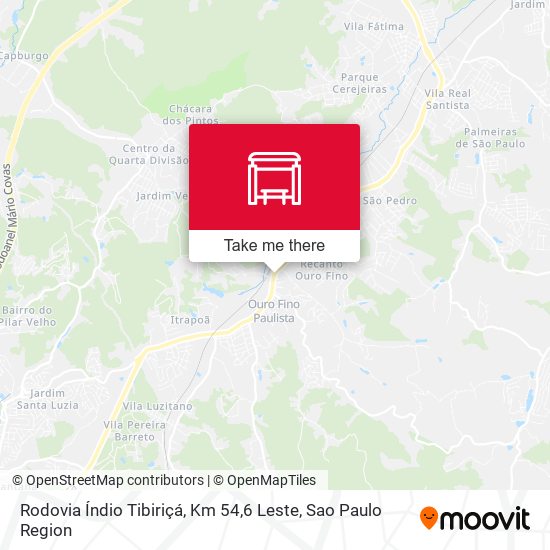 Rodovia Índio Tibiriçá, Km 54,6 Leste map