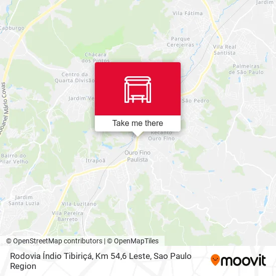 Rodovia Índio Tibiriçá, Km 54,6 Leste map