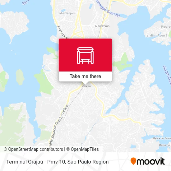 Terminal Grajaú - Pmv 10 map