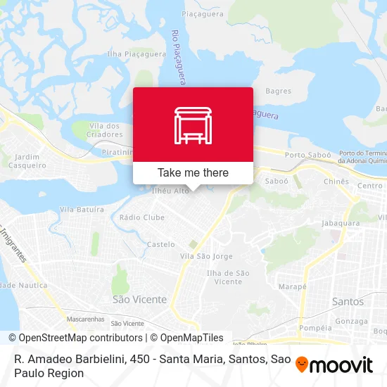 R. Amadeo Barbielini, 450 - Santa Maria, Santos map