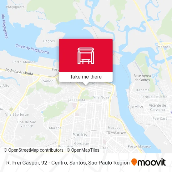 R. Frei Gaspar, 92 - Centro, Santos map