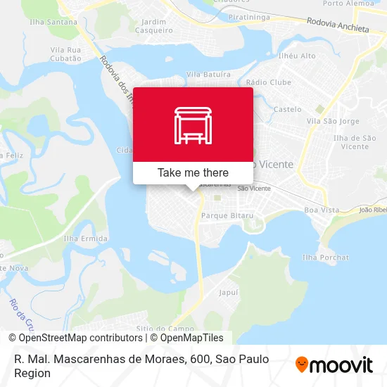 R. Mal. Mascarenhas de Moraes, 600 map