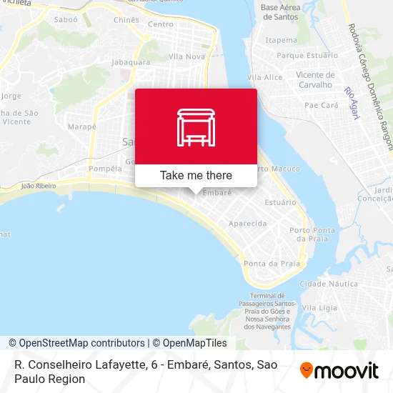 R. Conselheiro Lafayette, 6 - Embaré, Santos map