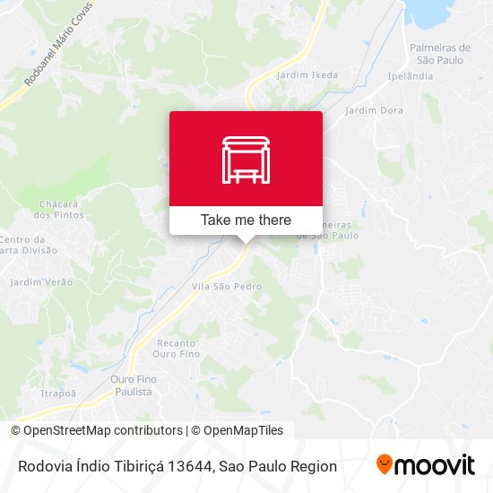 Rodovia Índio Tibiriçá 13644 map