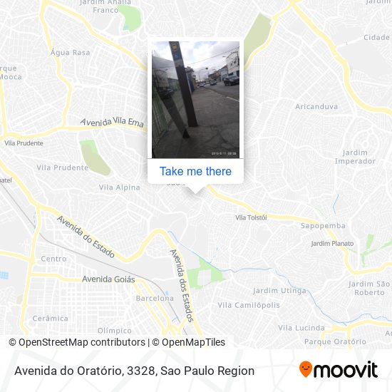 Avenida do Oratório, 3328 map