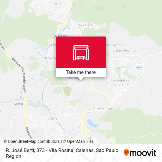 R. José Berti, 373 - Vila Rosina, Caieiras map