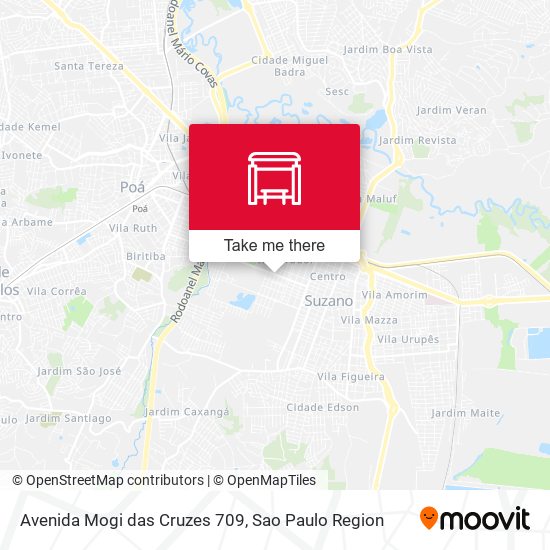 Avenida Mogi das Cruzes 709 map