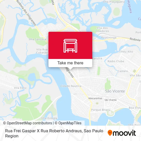 Rua Frei Gaspar X Rua Roberto Andraus map