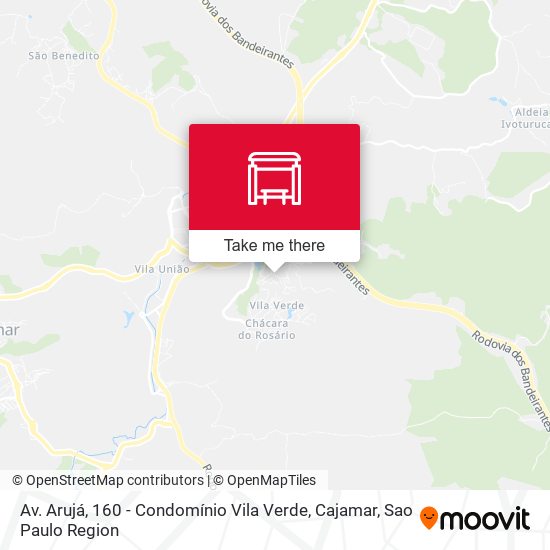 Mapa Av. Arujá, 160 - Condomínio Vila Verde, Cajamar