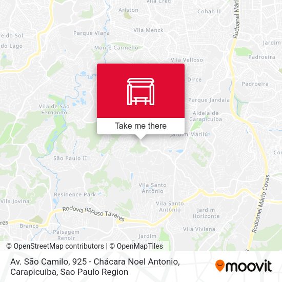 Av. São Camilo, 925 - Chácara Noel Antonio, Carapicuíba map