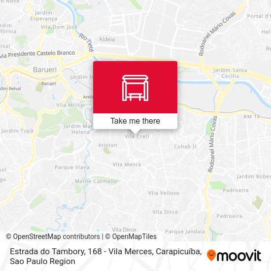 Estrada do Tambory, 168 - Vila Merces, Carapicuíba map