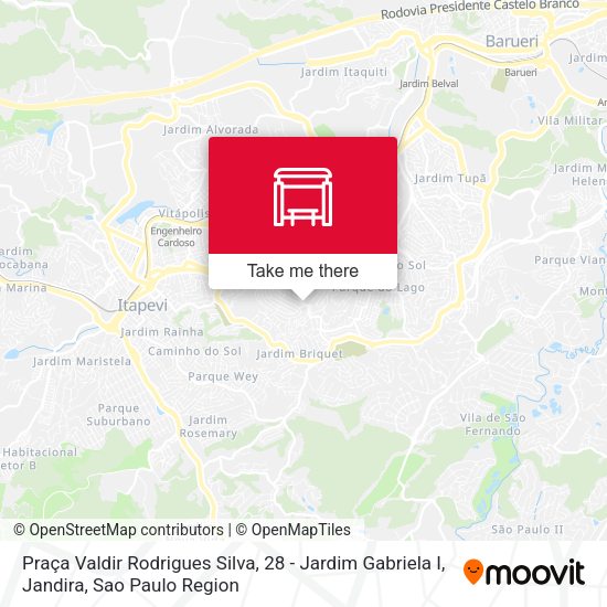 Praça Valdir Rodrigues Silva, 28 - Jardim Gabriela I, Jandira map