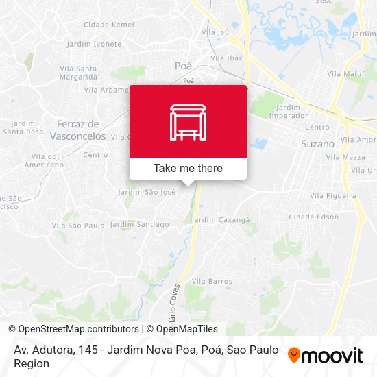 Av. Adutora, 145 - Jardim Nova Poa, Poá map
