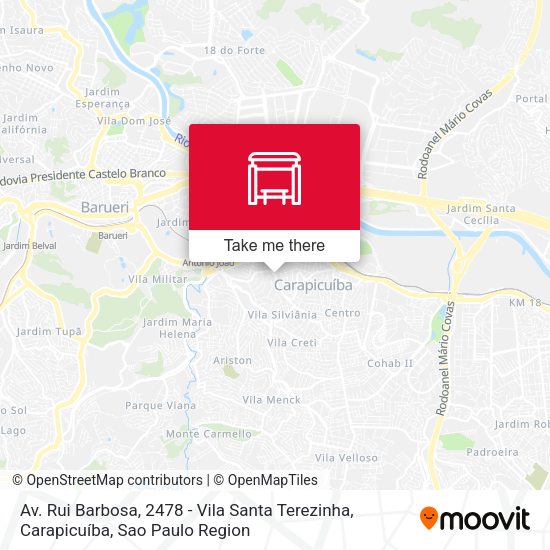 Av. Rui Barbosa, 2478 - Vila Santa Terezinha, Carapicuíba map
