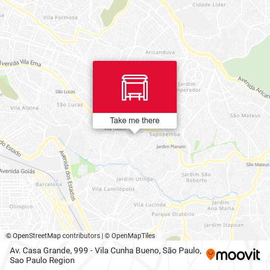Av. Casa Grande, 999 - Vila Cunha Bueno, São Paulo map