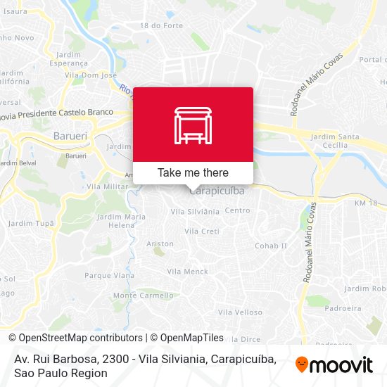 Av. Rui Barbosa, 2300 - Vila Silviania, Carapicuíba map