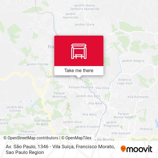 Av. São Paulo, 1346 - Vila Suíça, Francisco Morato map