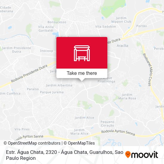 Estr. Água Chata, 2320 - Água Chata, Guarulhos map