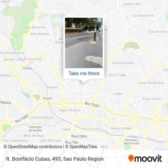 R. Bonifácio Cubas, 493 map