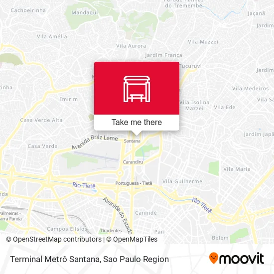 Terminal Metrô Santana map