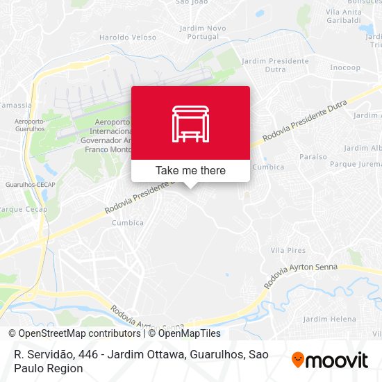 R. Servidão, 446 - Jardim Ottawa, Guarulhos map